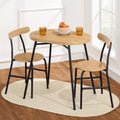 Best Choice Products 3 Piece Modern Oval Dining Table Set, Small Kitchen Dinette W/2 Chairs Black/Black